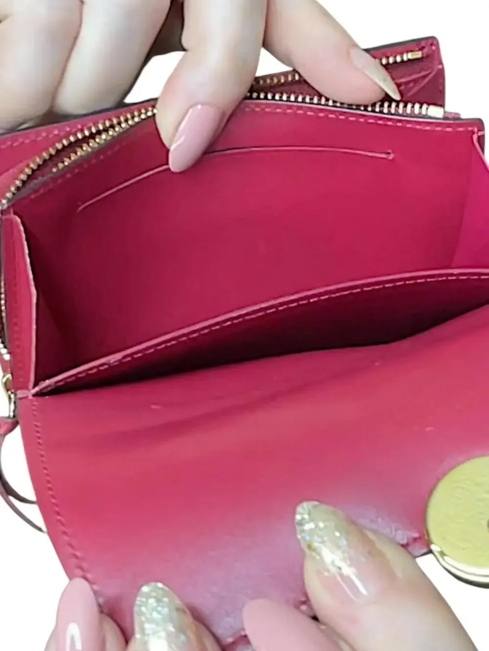 Louis Vuitton Portefeuille Flore Compact Monogram Fuchsia Pink Flower Wallet